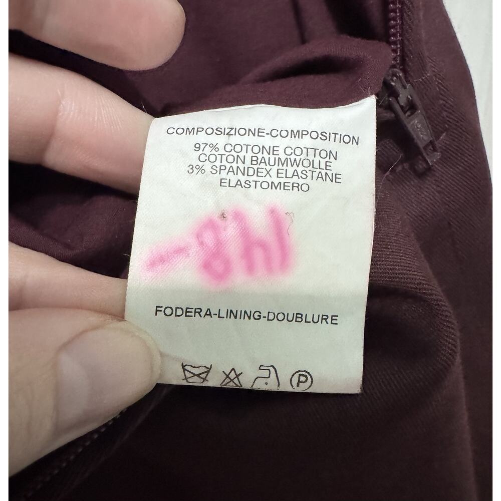 Yves Saint Laurent Rive Gauche Burgundy Pencil Skirt Size 40 - Picture 10 of 10